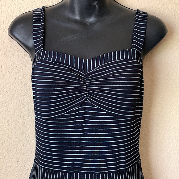 Ann Taylor Loft dark & light blue striped dress - Picture 3 of 7